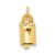 Image of 14K Yellow Gold Polished Lock and Key Pendant