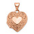 Image of 10k Rose Gold 15mm Scroll Heart Locket Pendant