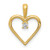 10k Yellow Gold AA .03ctw Diamond Heart Pendant
