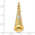 Image of 14k Two-tone Gold Polished Hollow Scroll Pendant