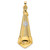 Image of 14k Two-tone Gold Polished Hollow Scroll Pendant