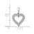 Image of 10K White Gold 1/4ctw Diamond 2-row Heart Pendant