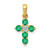 10k Yellow Gold Emerald and Diamond Cross Pendant