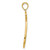 Image of 14K Yellow Gold Polished Awareness Ribbon Pendant
