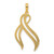 Image of 14K Yellow Gold Polished Awareness Ribbon Pendant
