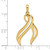 Image of 14K Yellow Gold Polished Awareness Ribbon Pendant