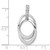 Image of 10k White Gold 1/20ctw Diamond Double Oval Pendant