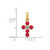 Image of 10k Yellow Gold .30 Ruby and Diamond Cross Pendant