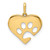 Image of 10k Yellow Gold Polished Heart w/Paw Print Pendant