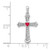 Image of 10K White Gold Ruby and Diamond Heart Cross Pendant