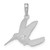 Image of 14K White Gold Polished Hummingbird in Flight Pendant