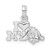 Sterling Silver Rhodium-plated I Heart My Dog Pendant