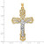 Image of 14k Two-tone Gold Solid INRI Filigree Crucifix Pendant