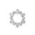 Image of 10k White Gold Diamond Fancy Circle Chain Slide Pendant
