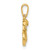 Image of 14k Two-tone Gold Polished CZ Dog w/Heart Dangle Pendant