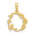 Image of 14K Yellow Gold Polished Floral with Bird Circle Pendant