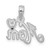 Image of Sterling Silver Rhodium-plated Polished Mom w/Heart Pendant
