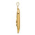 Image of 14K Yellow Gold Polished Solid Mezuzah Enameled Star Pendant