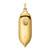 Image of 14K Yellow Gold Polished Solid Mezuzah Enameled Star Pendant