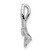 Image of 14k White Gold Polished Butterfly Diamond Chain Slide Pendant