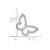 Image of 14k White Gold Polished Butterfly Diamond Chain Slide Pendant