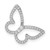 Image of 14k White Gold Polished Butterfly Diamond Chain Slide Pendant