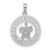 Image of Sterling Silver Polished Brookhaven, NY Circle w/Turtle Pendant