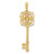 Image of 14K Yellow Gold and White Rhodium Diamond-cut Floral Key Pendant