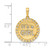 Image of 14K Yellow Gold and White Rhodium Diamond-cut Its A Girl Pendant
