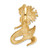14K Yellow Gold Polished & Satin Diamond-cut Mermaid Slide Pendant