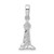 Image of Sterling Silver Rhodium-plated 3D Cape Hatteras Lighthouse Pendant