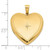 14K Yellow Gold 24mm Satin and Polished Diamond Heart Locket Pendant