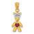Image of 14k Yellow Gold Diamond and Synthetic January Birthstone Boy Pendant