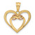 Image of 14K Two-tone Gold and White Rhodium Diamond-cut Infinity Hearts Pendant