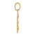 Image of 14K Two-tone Gold with White Rhodium Polished Turtles Rectangle Pendant