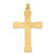 Image of 14K Yellow Gold Polished and Textured Solid Circle Center Cross Pendant