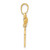 Image of 14K Yellow Gold and White Rhodium Diamond-cut Bird on Bird Cage Pendant