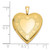 Image of 14K Yellow Gold Textured and Polished Heart Design 20mm Heart Locket Pendant