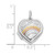 Image of 14k White Gold with Rose Rhodium Plating 15mm CHASE THE RAINBOW Heart Locket Pendant