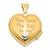 Image of 14K Yellow Gold and White Rhodium 18mm KEY TO MY HEART Reversible Heart Locket Pendant