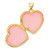 Image of 14K Yellow Gold and White Rhodium 18mm KEY TO MY HEART Reversible Heart Locket Pendant