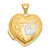 Image of 14K Yellow Gold and White Rhodium 18mm KEY TO MY HEART Reversible Heart Locket Pendant
