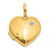 Image of 14K Yellow Gold and White Rhodium Polished and Textured Diamond 18mm Heart Locket Pendant