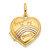 Image of 14K Yellow Gold with Rose and White Rhodium 15mm FOREVER IN MY HEART Heart Locket Pendant