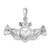Image of Sterling Silver Polished Claddagh Pendant QC10545