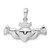 Image of Sterling Silver Polished Claddagh Pendant QC10545