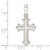 Image of Sterling Silver Polished Fleur de Lis Cross Pendant QC11128