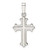 Image of Sterling Silver Polished Fleur de Lis Cross Pendant QC11128