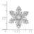 Image of Sterling Silver Rhodium-plated CZ Snowflake Slide Pendant QP5546