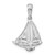Image of Sterling Silver Polished Sailboat Pendant QC10153